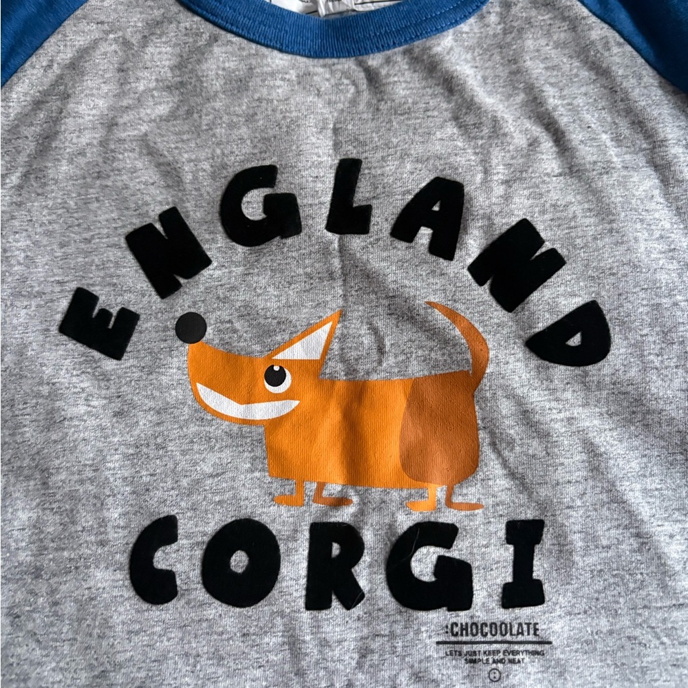 Chocolate Gray and Blue T-Shirt